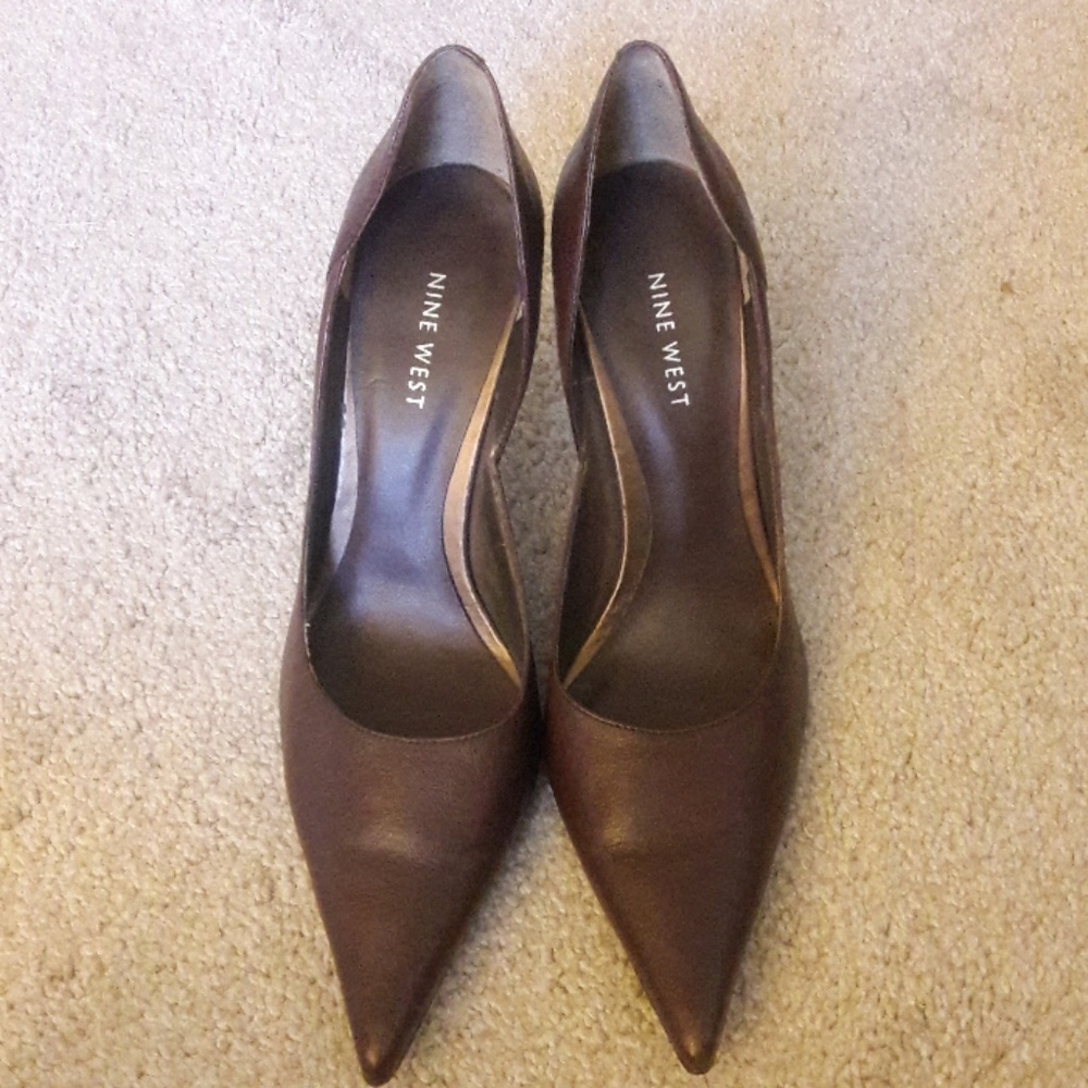 Nine West Aaronao dark brown heels